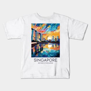 A Pop Art Travel Print of Singapore Kids T-Shirt